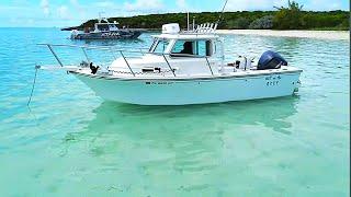 My Solo Trip to Berry islands Hoffman cay Bahamas in my 21 feet Crooked Pilot House Boat