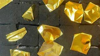 ASMR . GOLD themed  gym chalk crushing 