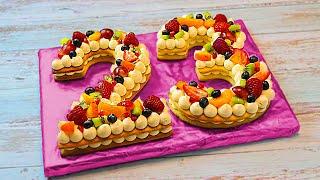 Торт цифра - пошаговый рецепт! Cake in the form of a number step by step recipe!