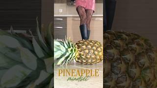 Pea vs. Pineapple! Boots Crushing Food! Oddly Satisfying! ASMR