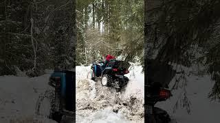 STUCK IN DEEP SNOW #CFMOTO#ATV#4x4