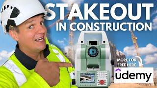 How to Mark a Point in Construction Tutorial: Setting Out Stakeout Using a Total Station