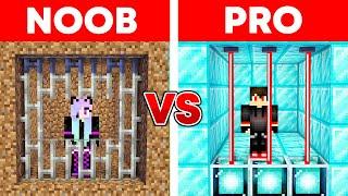 Minecraft NOOB vs PRO: SAFEST SECURITY PRISON BUILD CHALLENGE