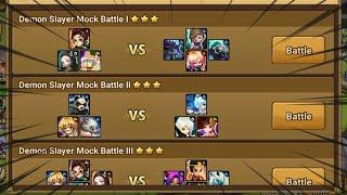 3-STARS Demon Slayer Mock Battle 1, 2 and 3! - Summoners War