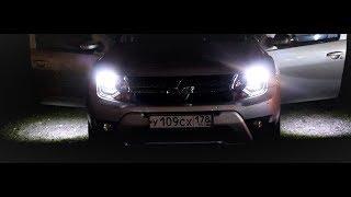 Светодиодная подсветка ног и зоны высадки на Renault Duster