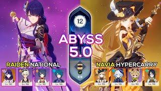 C0 Navia Hypercarry & C0 Raiden National | Spiral Abyss 5.0 | Genshin Impact