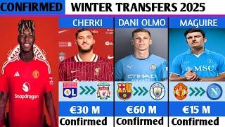 NEW CONFIRMED TRANSFERS & RUMOURS WINTER 2025WILLIAMS TO MAN UNITED,DANI OLMO TO MAN CITY