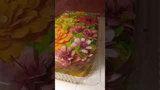 #желейный торт #3d желе #желатин #цветы #желе