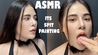 ASMR SPIT PAINTING FOR SLEEP | FAST Miak,Miak,Miak~