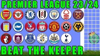 Premier League 2023/24 - Beat The Keeper Marble Race / Marble Race King