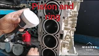 How to install a crankshaft and piston in ring #Hyundai Sonata #Hyundai Santa Fe