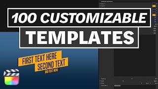 How to Customize FCPX Titles, Transitions, Templates (Youtuber Pack)