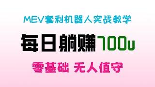 全自动MEV套利机器人V6.0版实盘教程（2024年11月11日 更新）BSC链无风险套利 日入500U 去中心化交易所pancakeswap 抢跑交易 免费试用 无人值守 自动搬砖土狗项目量化交易