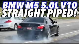 500hp BMW M5 5.0L V10 w/ STRAIGHT PIPES!