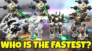 Ultimate Speed Test! W/ 5 KHEPRI Link Who Is The Fastest Robot/Titan In The Game? | War Robots WR