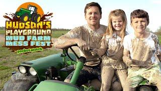 Making A Big Muddy Mess! | Hudson's Playground Mud Farm Mess Fest Episode 1