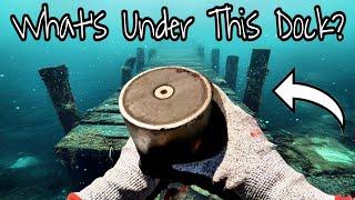 Magnet Fishing Sunken Underwater Docks - You Won't Believe What I Found!