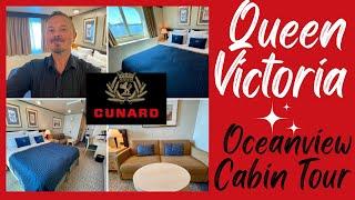 Cunard Queen Victoria Oceanview Stateroom Tour & Review