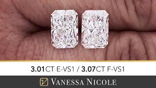 3 CARAT RADIANT CUT DIAMOND - Radiant Diamond Color Grade & Diamond Size Comparison for Jonathan