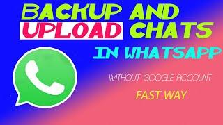 REINSTALL WHAT'SAPP ((Backup and upload chats in WhatsApp))