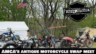 Classic Harley Davidson knucklehead Panhead shovelhead Oley PA AMCA Antique Motorcycle Swap Meet