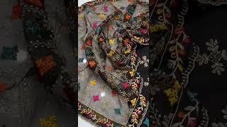#3pc #Dress #Khaddinet #EmbDupatta #phulkaristyle EmbTrouser #kathan silk plain Price 3100 #foryou