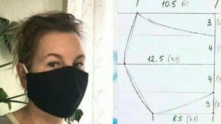 Как построить выкройку для  медицинской маски. 2 варианта. Medical mask with your own hands.