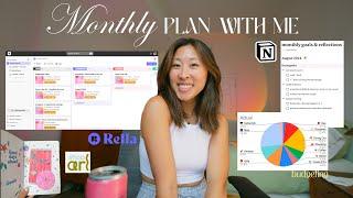 August Plan with Me: Budgeting my coffee spending, realistic monthly goals, content planning w Rella