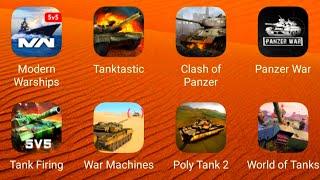 Modern Warships,Tanktastic 3d Tanks,Panzer War,Clash Of Panzer,WOT Blitz,War Machines,Poly Tank 2