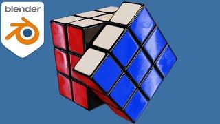 Realistic Rubik's Cube Creation and Animation (Blender Tutorial)