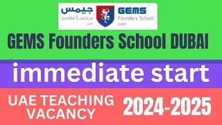 TEACHING JOBS IN DUBAI | immediate start  @abroadteacherjob