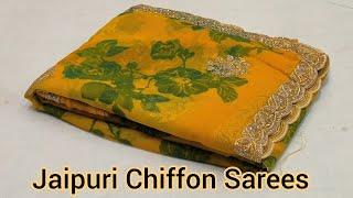 New Jaipuri Chiffon Sarees | Pure Ajrakh Sarees| Georgette Sarees#Newfancysaree#Sadi