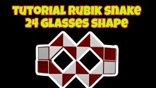 Rubik's snake 24 glasses shape