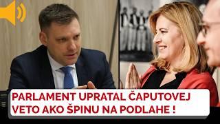 ROZTRHNE JU OD JEDU! Tomáš Taraba a poslanci NR SR dali Čaputovej STOPKU a prelomili veto zákona