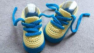 Booties sneakers crochet / 12 cm