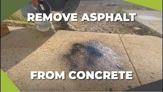 How To Remove Asphalt & Tar From Concrete (any asphalt-based products)