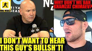 Dana White reacts to Sean Strickland GOING OFF on UFC Policy & Khamzat,Conor turned down Gaethje,MMA