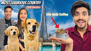 Living In The Most Luxurious Country For 100 Hours | 24k Gold Coffee | Anant Rastogi