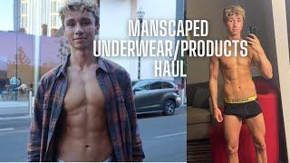 TRYING ALL OF MANSCAPES PRODUCTS | UNDERWEAR TRY ON HAUL | Posing With Friends