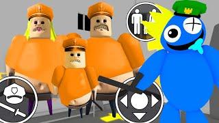BARRY SECRET PRISON'S FAMILY PRISON RUN ESCAPE vs Roblox Rainbow Friends ( Scary Obby ) - ROBLOX