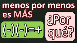 Demostración de por qué menos por menos es más. Multiplicación de signos