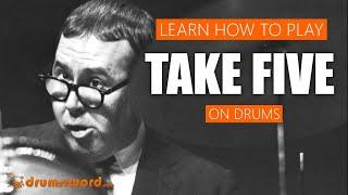  Take Five (Dave Brubeck)  Video Drum Lesson | How To Play DRUM BEAT (Joe Morello)