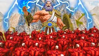 CAN ZEUS Hold OLYMPUS vs ATTACK ON TITAN | Ultimate Epic Battle Simulator 2 UEBS 2