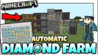 AUTOMATIC DIAMOND FARM Tutorial ️ Minecraft Bedrock - PS4,MCPE ,Xbox ,Windows,Switch