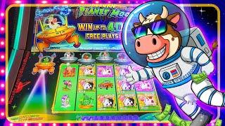 INVADERS RETURN FROM THE PLANET MOOLAH - MAX BET LIVE BONUSES TRIGGER!!! 1c WMS CASINO SLOTS