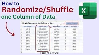 How to Shuffle or Randomize One Column of a Data in Excel