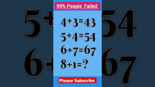 IQ test  Only for Genius #viral #iqtest #puzzle #upsc #shorts #ssc #upsv#bank#ips#ias#tips#bps