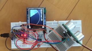 Arduino sonar (radar) 1.8 inch TFT display 128x160 SPI