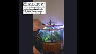 AQQA Aquarium Vacuum Gravel Cleaner Electric Fish & Turtle Tank Water Changer 6 in 1 MultiFunctional