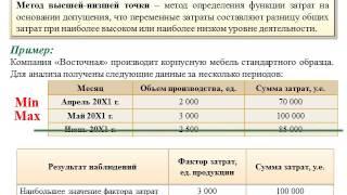 Видеолекция по курсу "Управленческий учет 2" (Тема 1, программа CAP/CIPA)